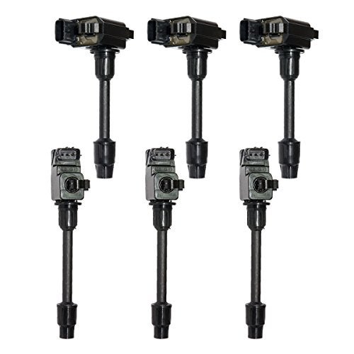 MAS set of 6 Ignition Coils Pack Front Rear Replacement for 19951999 Nissan Maxima Infinity I30 30 V6 C1001 C1002 UF138 UF263 2244831U16