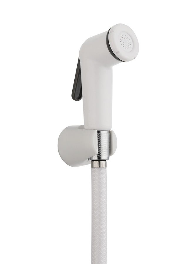 LAWAZIM ABS Bidet Sprayer Kit with -1.2m White- Wall-Mounting Water Saving Handheld Spray with Adjustable Pressure for Personal Hygiene and Plant Watering - Image 2