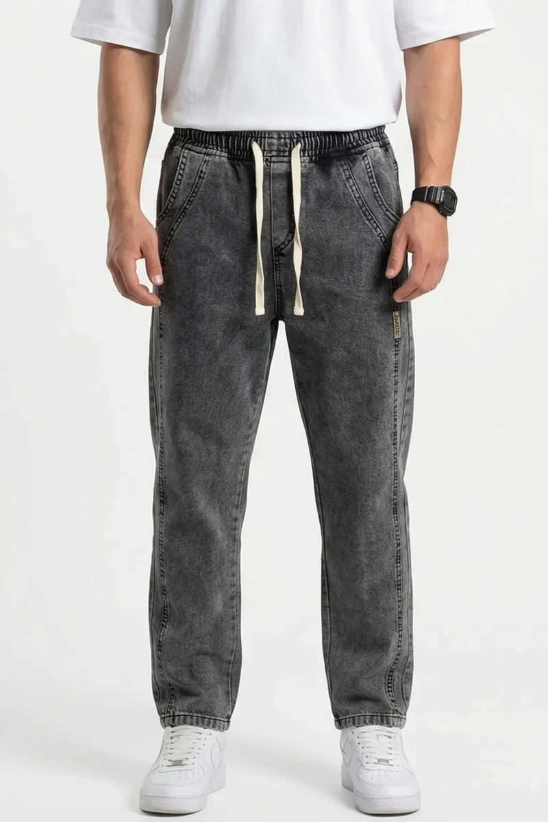 بيغ دارت BDART Relaxed Fit Denim Pants with Drawstring Waist