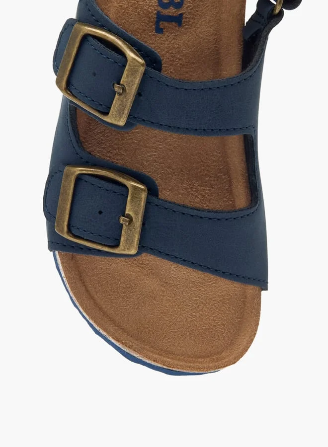 LBL by Shoexpress Boys Buckle Detail Sandals With Hook And Loop Closure