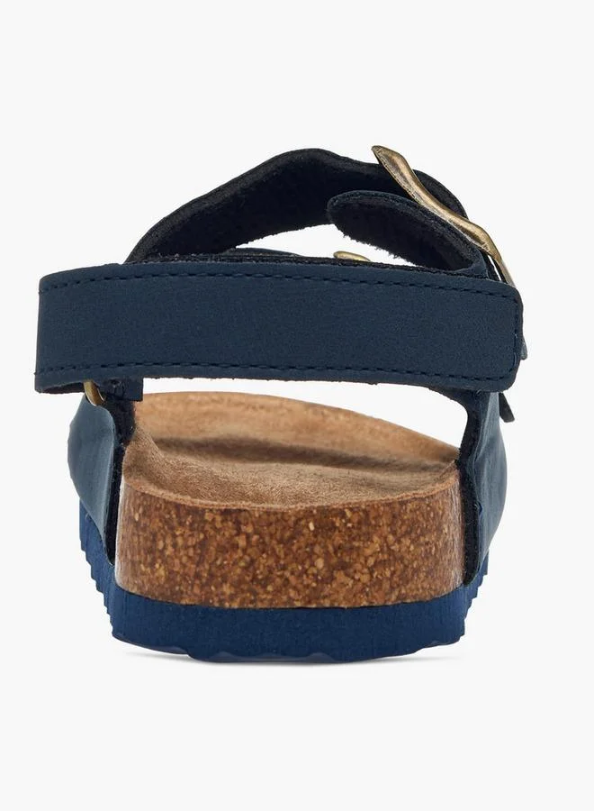 LBL By Shoexpress NAVY Buckle Detail Sandals With Hook And Loop Closure for Men | Best Price UAE