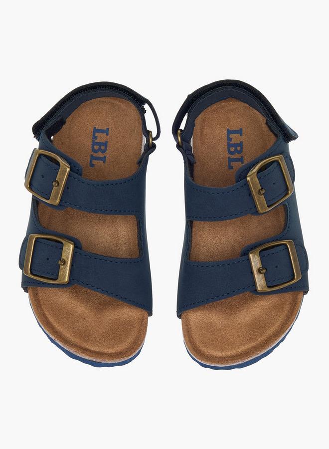 LBL by Shoexpress Buckle Detail Sandals With Hook And Loop Closure - Image 2