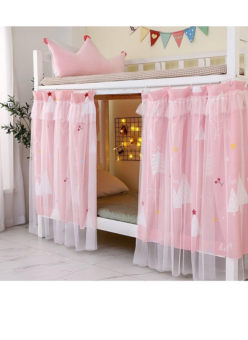 Si Students Dorm Bunk Bed Curtain Home Privacy Bed Shading Curtain Net Bed Cloth Dustproof Blackout Bed Canopy Bedding Curtain Students Dormitory Tent Lightproof Cloth Bedding Canopy Spread Curtain  - Image 1