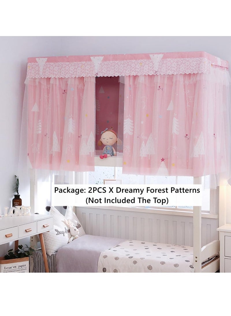 Si Students Dorm Bunk Bed Curtain Home Privacy Bed Shading Curtain Net Bed Cloth Dustproof Blackout Bed Canopy Bedding Curtain Students Dormitory Tent Lightproof Cloth Bedding Canopy Spread Curtain  - Image 3