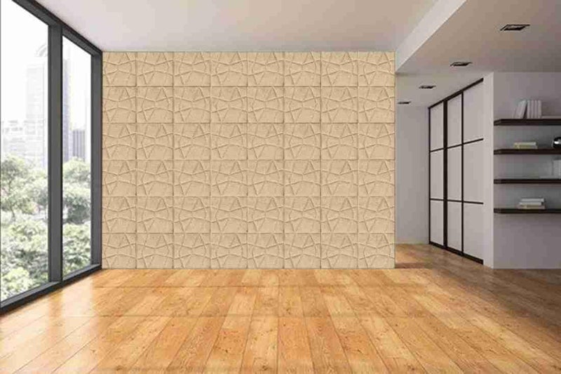 HAXED PVC Self Adhesive 3D Diamond Wallpaper PE Foam Wall Panels DIY Brick Wallpaper Decor Sticker for Wall Living Room, Gold, Pack of 30 - Image 3