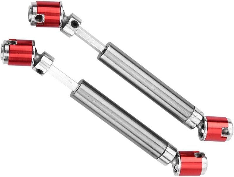 klarako 2Pcs Stainless Steel Drive Shaft for RC Crawler Car, 110-155mm Metal CVD Universal Drive Shaft for SCX10 CC01 D90 D110 RC Crawler Car - Image 1
