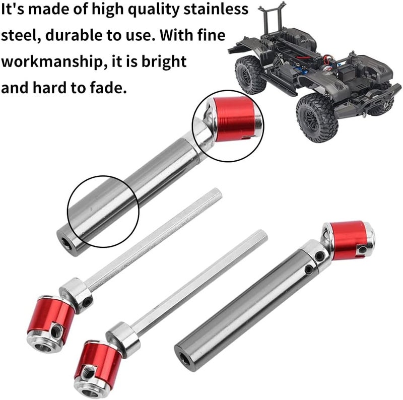 klarako 2Pcs Stainless Steel Drive Shaft for RC Crawler Car, 110-155mm Metal CVD Universal Drive Shaft for SCX10 CC01 D90 D110 RC Crawler Car - Image 3