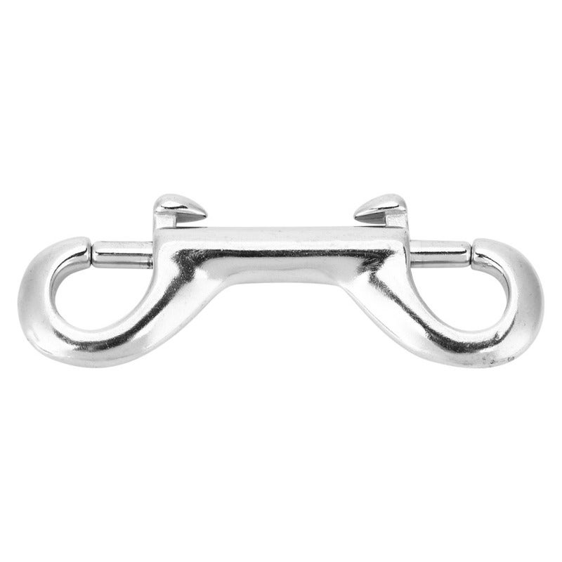 Silver Durable Stainless Steel Double Ended Clip Hook 90mm Bolt Snap Scuba Diving Buckle - 316 Marine Grade Corrosion Resistant Fastener for Scuba Diving Gear - Image 1
