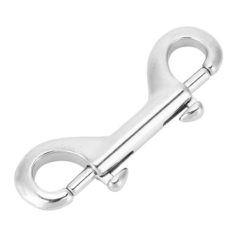 Silver Durable Stainless Steel Double Ended Clip Hook 90mm Bolt Snap Scuba Diving Buckle - 316 Marine Grade Corrosion Resistant Fastener for Scuba Diving Gear - Image 5
