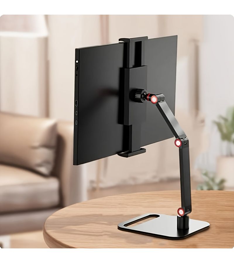 Portable Monitor Stand Foldable VESA 17 3 Inch No Drill Floating Mount - Image 4