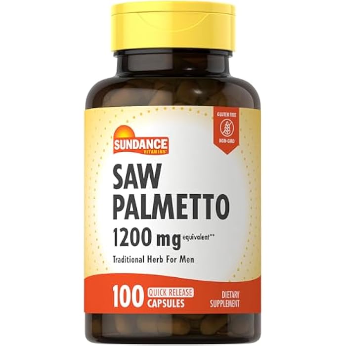 Sundance Saw Palmetto for Men | 100 Quick Release Capsules | Non-GMO & Gluten Free Supplement - Image 1