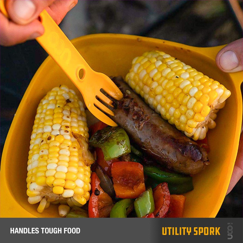 UCO Utility Spork 3-in-1 Combo Nylon Spoon-Fork-Knife Utensil, 4-Pack - Image 4