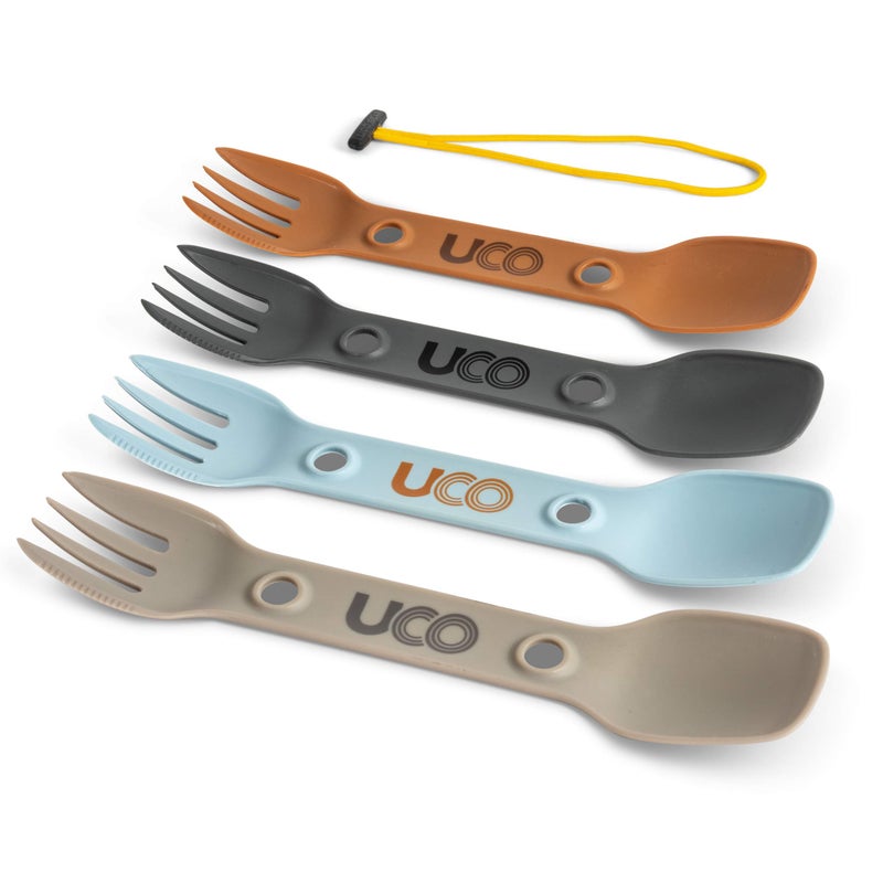 UCO Utility Spork 3-in-1 Combo Nylon Spoon-Fork-Knife Utensil, 4-Pack - Image 1