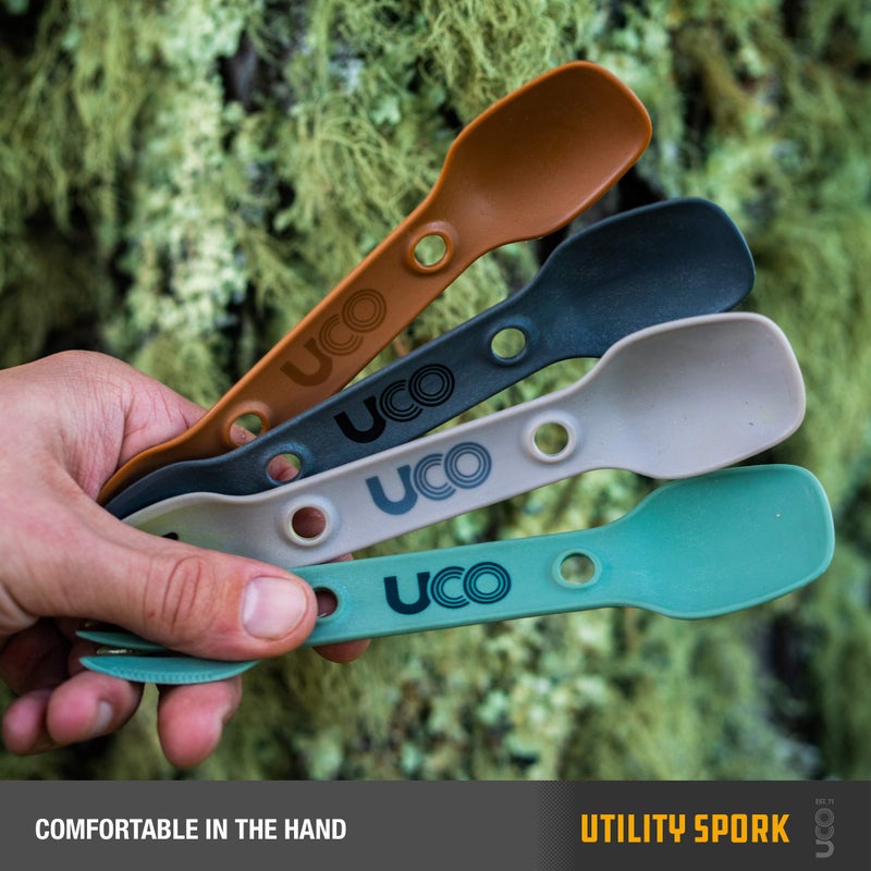 UCO Utility Spork 3-in-1 Combo Nylon Spoon-Fork-Knife Utensil, 4-Pack - Image 5