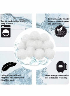 Excefore Filter Balls Poly sphere Reusable Filtration Balls Flow Clear Swimming Pool Water Alternative Filter Impurities 700g Alternative Filter Impurities 700g  - Image 4