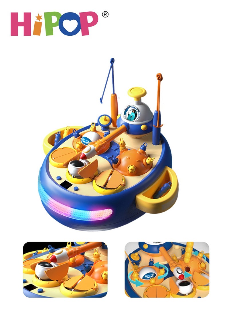 HIPOP 2 In-1 Baby Toys, Whack-A-Mole Game, Hammering and Pounding Game with Fishing Function, Two Ways to Play  - Image 1