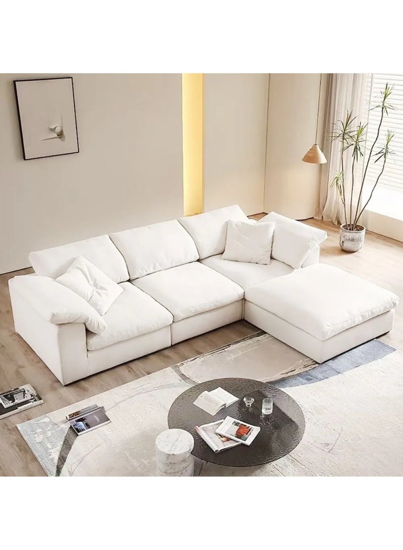 Karnak American 3 Seater Luxury Modern Design Sectional Sofa For Living Room Furniture With Free Installation Color - White - Image 1