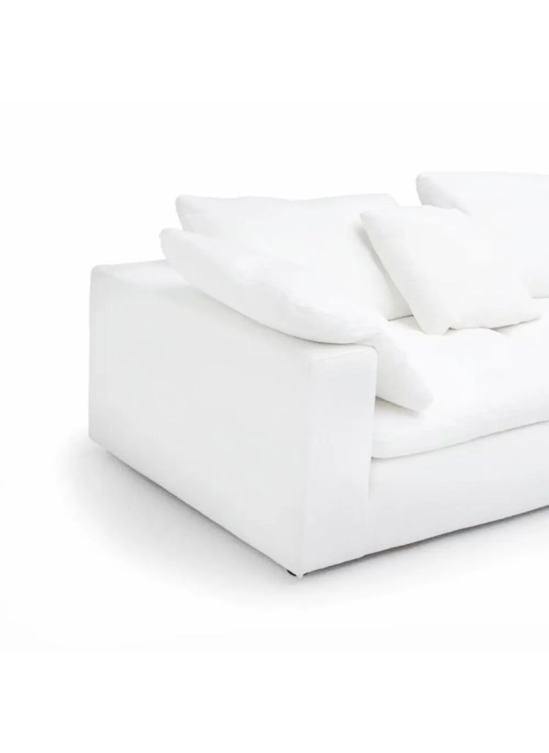 KARNAK Karnak American 3 Seater Luxury Modern Design Sectional Sofa For Living Room Furniture With Free Installation Color - White  - Image 3