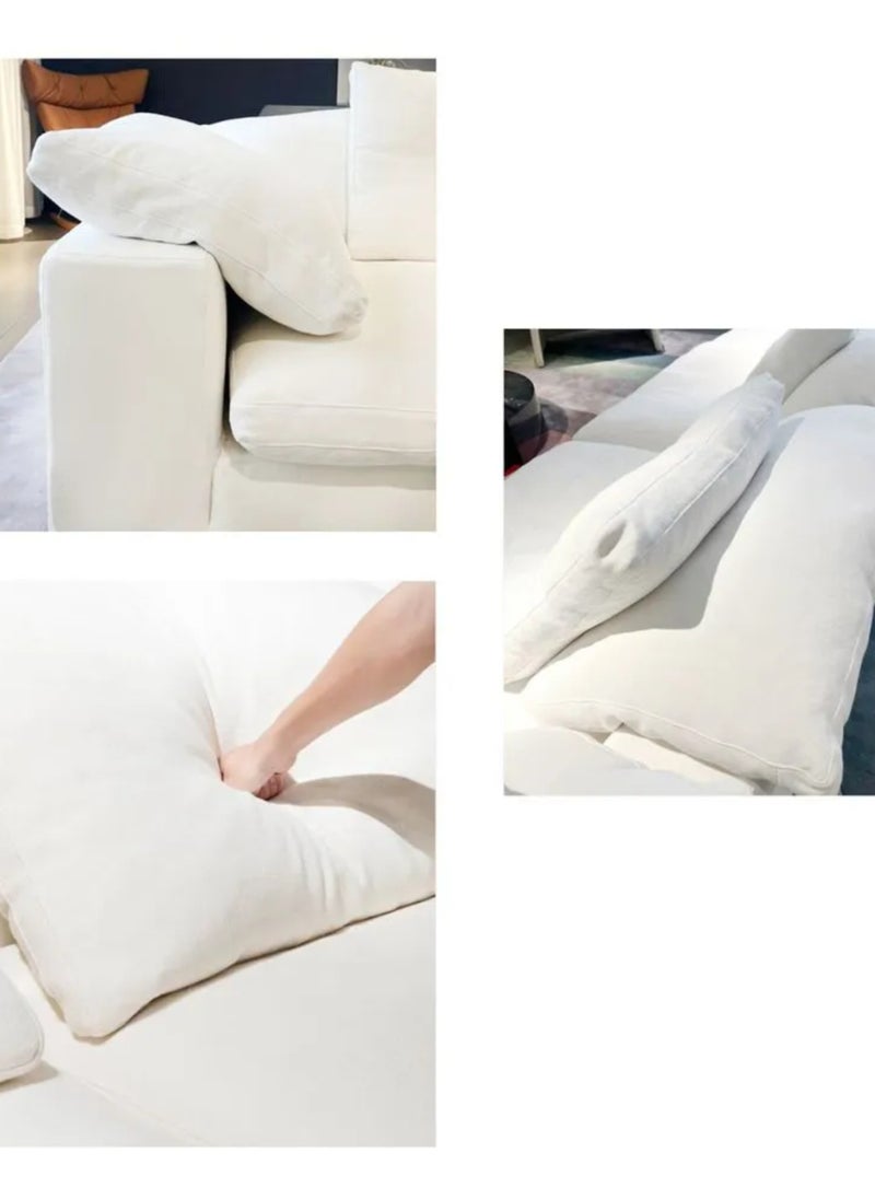 KARNAK Karnak American 3 Seater Luxury Modern Design Sectional Sofa For Living Room Furniture With Free Installation Color - White  - Image 5