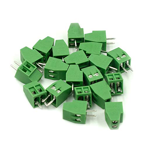 Hxchen 20Pcs 2-Pin 2.54mm Pitch 150V 6A PCB Mount Screw Terminal Block Connector - Image 5