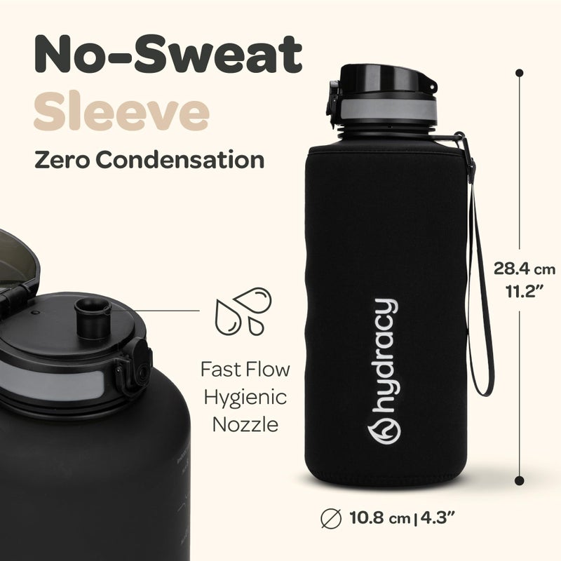Hydracy 64 oz Motivational Water Bottle with Time Marker  2 Liter Water Jug  Reusable Gym Water Bottle With Strap  Leak Proof Chug Lid  Bike Bottle with Fruit Infusion Strainer  Ideal Gift - Image 5