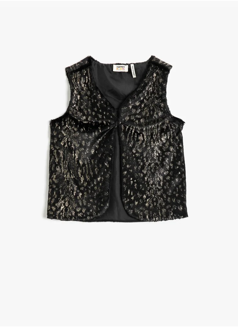 KOTON V Neck Patterned Vest