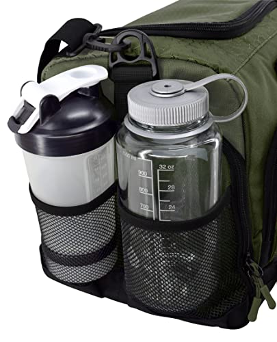FocusGear Ultimate Gym Bag 2.0: The Crowdsource Duffel Bag with 10 Compartments Including Water Resistant Pouch, Green, Medium (20"), Green, Medium (20") - Image 5