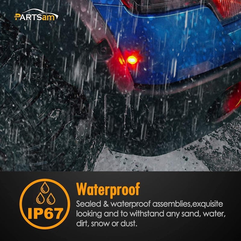 Partsam 10 LED Red 3/4" Clearance Marker Lights - Image 4