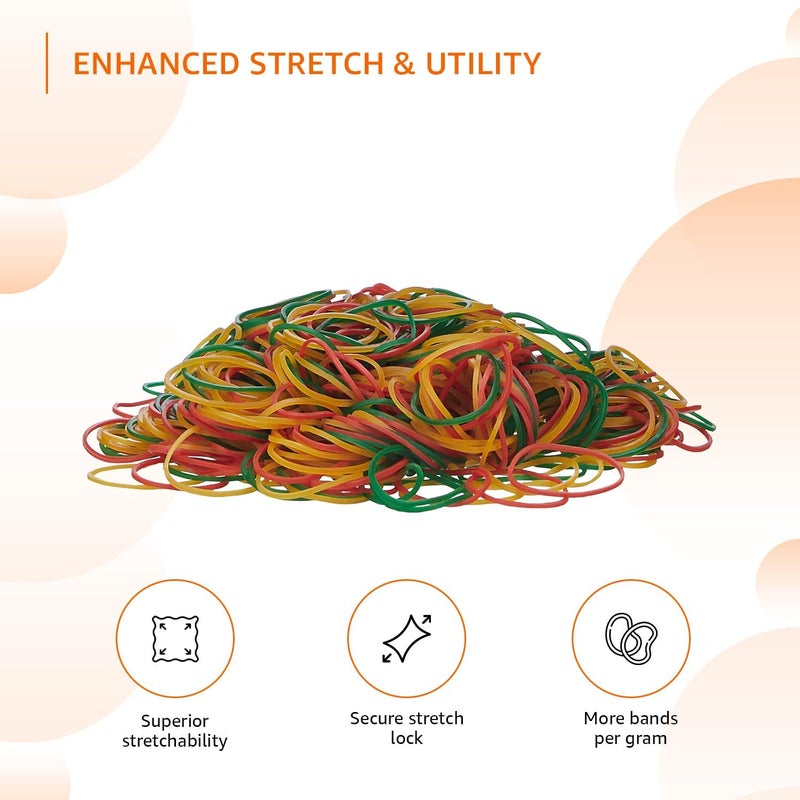 Fliptic Rubber Bands | Enhanced Stretchability and Durability | (Pack of 200 gm) (Multicolour) (2 inch) - Image 4