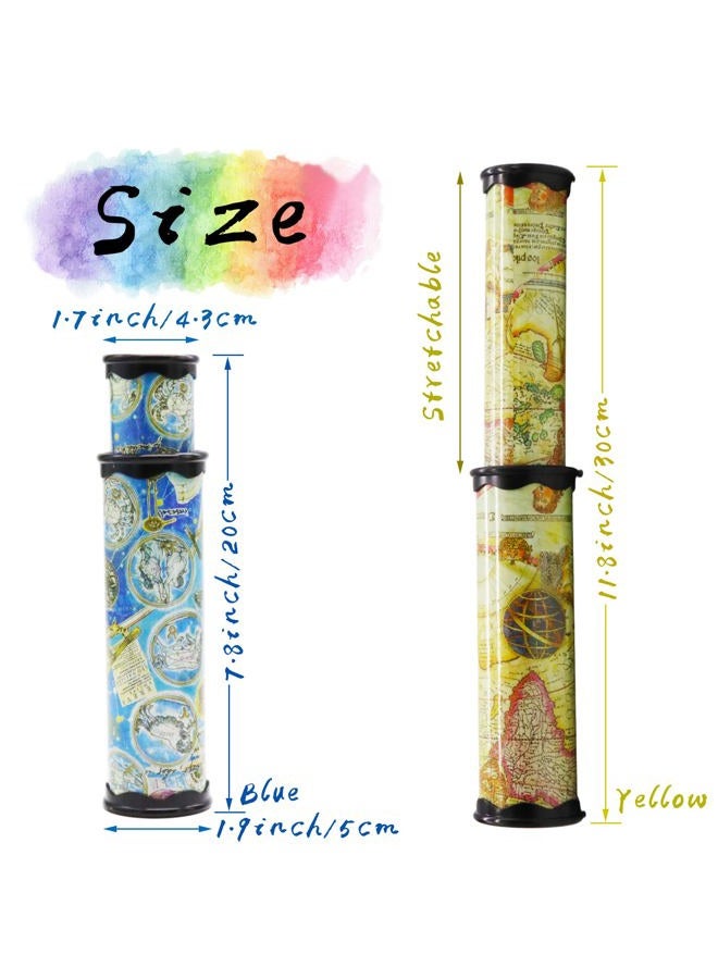 Xeehwb 2 Pack Classic Kaleidoscope Toy,Magic Rotating Kaleidoscope,Stretchable Long World Kaleidoscope,Educational Toy Kaleidoscope for Children Gifts - Image 2