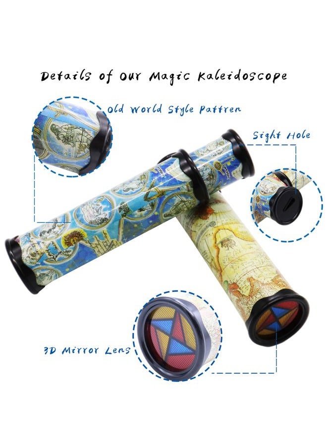 Xeehwb 2 Pack Classic Kaleidoscope Toy,Magic Rotating Kaleidoscope,Stretchable Long World Kaleidoscope,Educational Toy Kaleidoscope for Children Gifts - Image 3