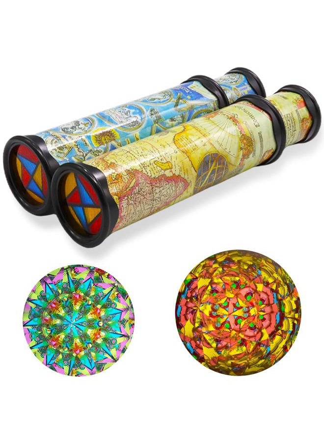 Xeehwb 2 Pack Classic Kaleidoscope Toy,Magic Rotating Kaleidoscope,Stretchable Long World Kaleidoscope,Educational Toy Kaleidoscope for Children Gifts - Image 1