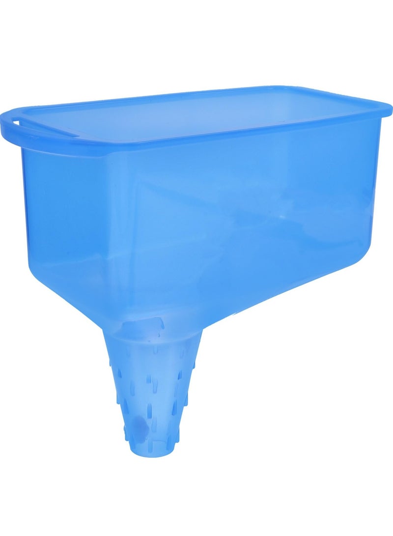 SYOSI Car Refueling Funnel, Car Accessory Spill Saver, Oil Funnel Spill Saver Radiator Funnel Anti-Splash Square Shape Petrol Funnel Automotive Motorcycle Refueling Tool for Most Gas Tanks Blue Fuel Funnel - Image 1