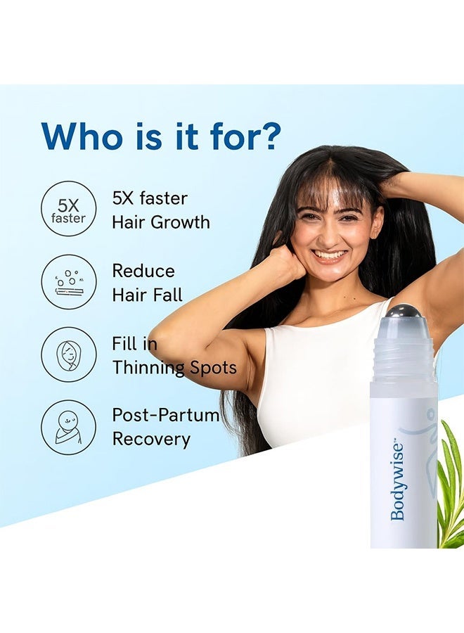 بودي وايز سيروم لتساقط الشعر بتروليول 25 مل – 3% روزماري، 3% ريدينسيل و2% أناجين | سيروم لفروة الرأس يوقف تأثير الـ DHT، يعزز تدفق الأكسجين، يقلل تساقط الشعر | خالٍ من البارابين/السلفات | للنساء والرجال - Image 3