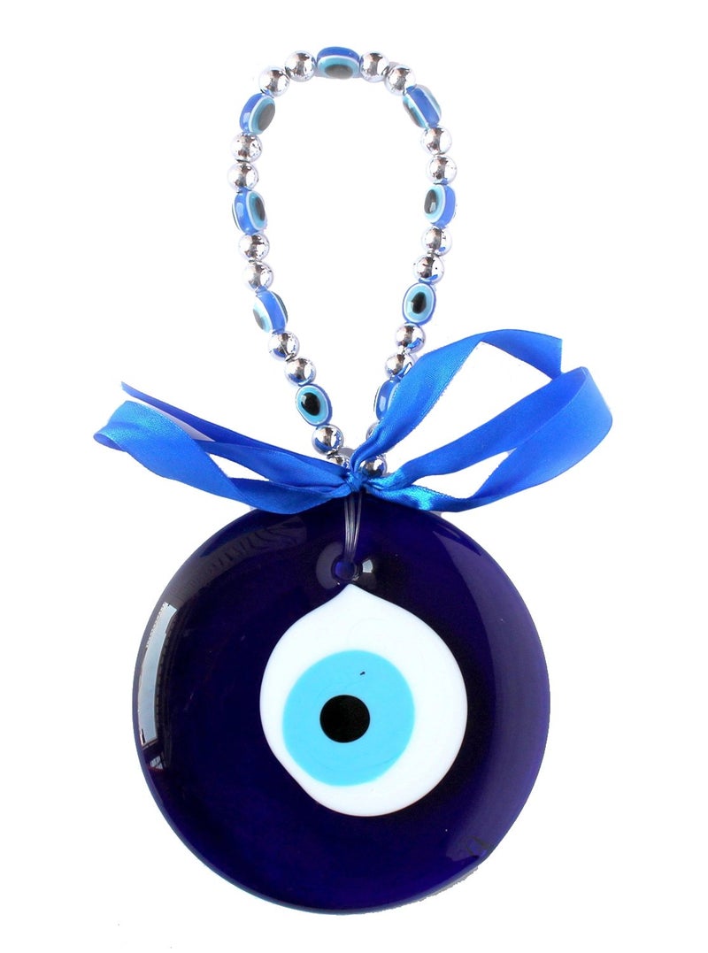ESPLANADE Glass Evil Eye Car Door Hanging for Good Luck and Prosperity (Blue, Medium) - Image 1