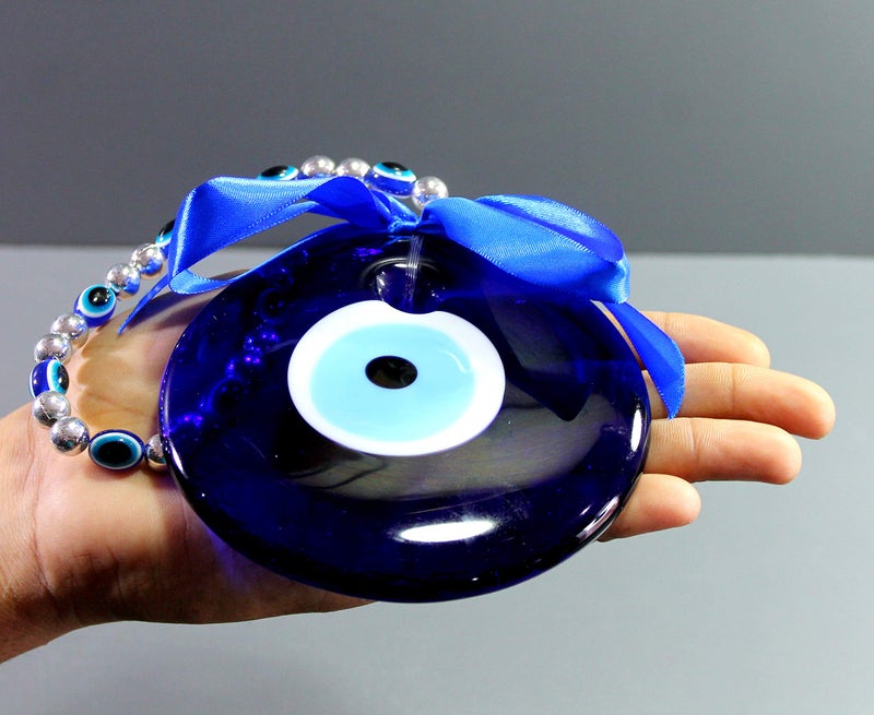 ESPLANADE Glass Evil Eye Car Door Hanging for Good Luck and Prosperity (Blue, Medium) - Image 4