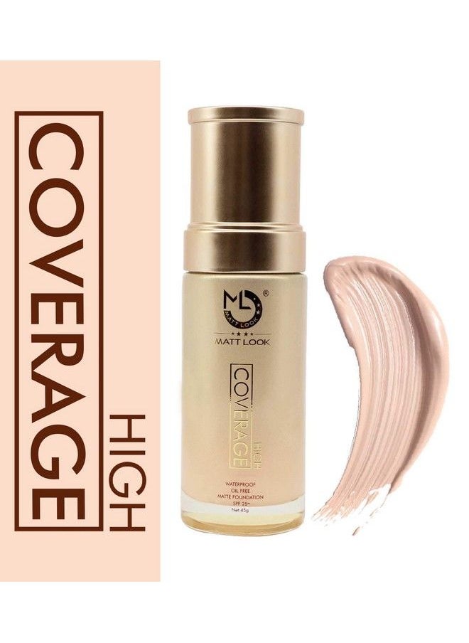 matt look High Coverage Waterproof Oil Free Matte Foundation Spf 25 Fair (45G)  - Image 5