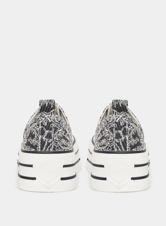 Styli Canvas Printed Casual Shoes