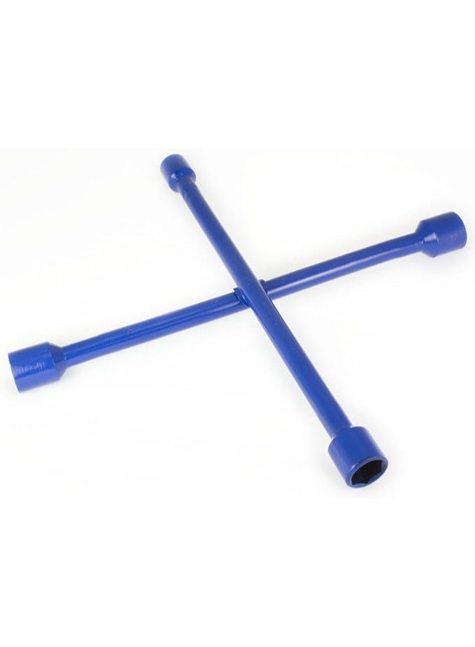 4 Way Cross Wheel Nut Wrench For Car With 17mm 19mm 21mm 23mm Sockets - Image 1