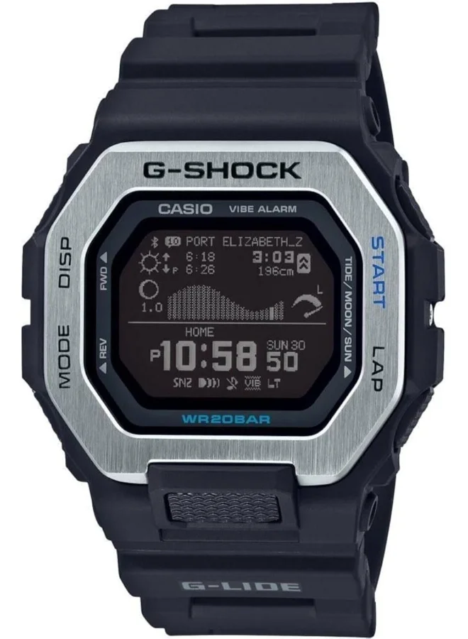 CASIO G-Lide Black Digital Watch GBX100-1D Resin Stainless Steel World Time