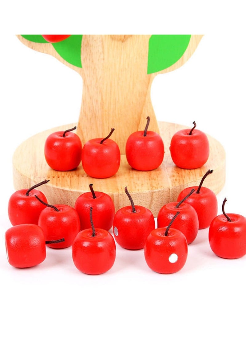 Wooden Matching Apple Magnetic Tree Toy