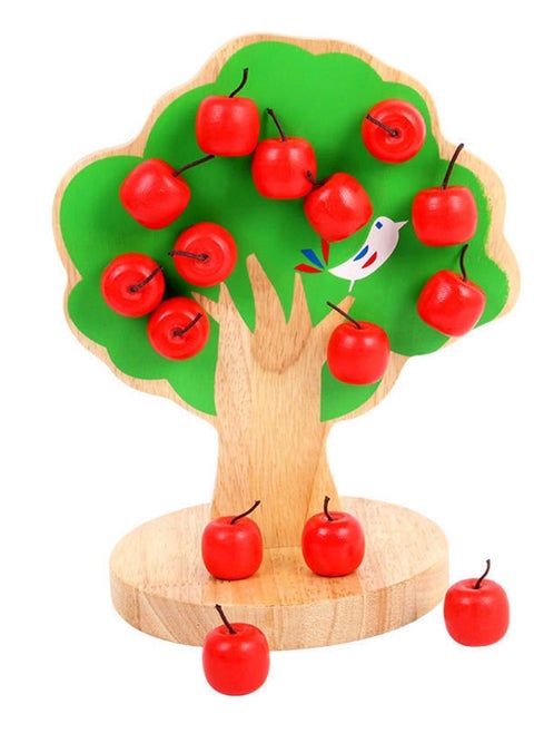 Wooden Matching Apple Magnetic Tree Toy