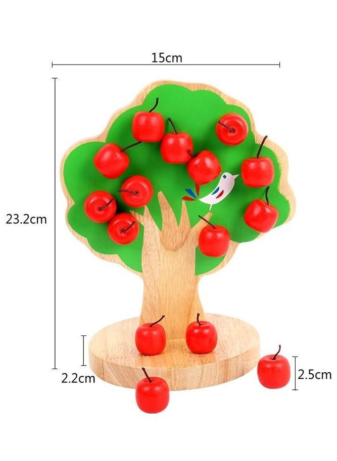 Wooden Matching Apple Magnetic Tree Toy