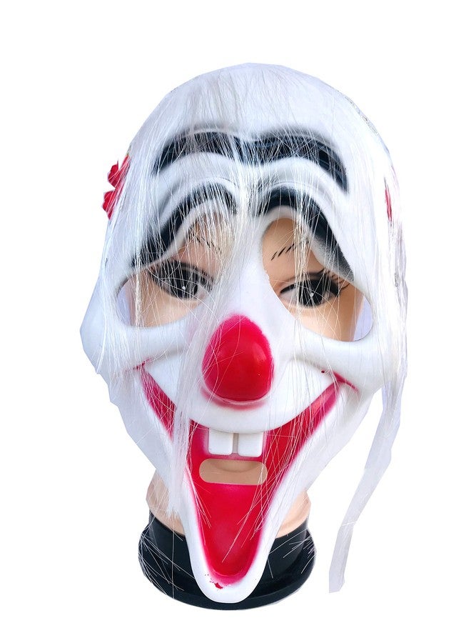 Evisha قناع وجه فاخر على شكل شعر مهرج جوكر من إيفيشا، قناع هولي، قناع حفلة الهالوين - Image 3