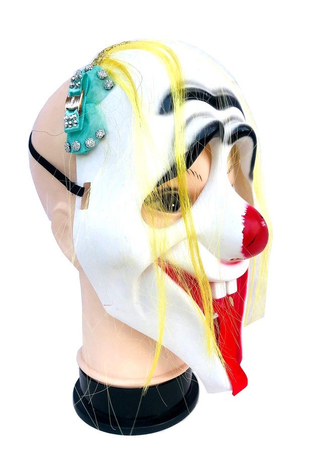 Evisha قناع وجه فاخر على شكل شعر مهرج جوكر من إيفيشا، قناع هولي، قناع حفلة الهالوين - Image 2