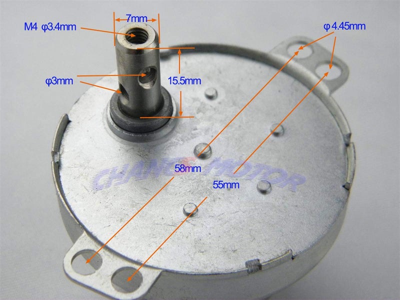 CHANCS Slow Speed Motor JS-50 12V DC 20RPM CW/CCW Brushless Mini DC Gear Motor Gear Electric Motor - Image 2