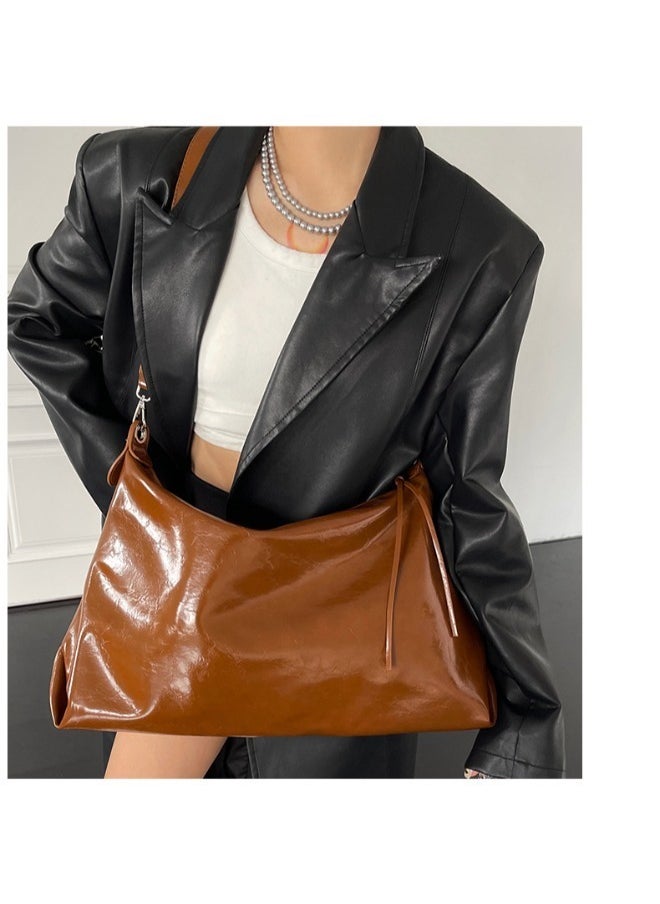 Rup Art - Eye-Catching Burgundy Crossbody Tote Bag for Women - Large Capacity Handheld & Shoulder Bag in Premium Oil Leather and PU - Image 1
