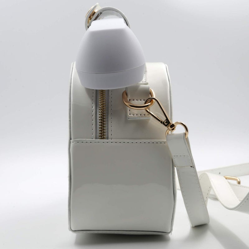 QiMing Retro dial telephone Crossbody Shoulder Bag,Pu Movable microphone Purse for Women(White) - Image 4