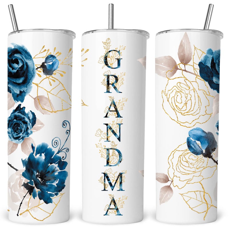 ZOKCC Gifts for Grandma Best Grandma Stainless Steel Tumbler Cute Grandmas Mothers Day Birthday Christmas Gifts Gift for Grammy Grandmothers Grandmom from Grandchild Grandson Granddaughter