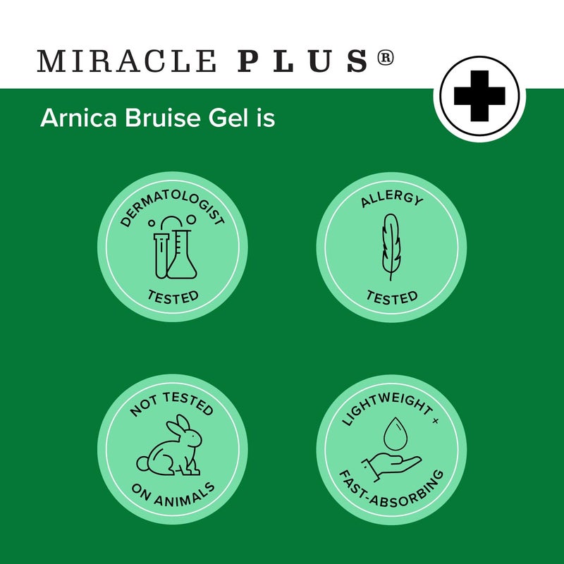 Miracle Plus Natural Arnica Bruise Body Gel | Arnica Montana Lotion For Thin Skin Bruising And Swelling After Surgery | Extra Strength Vitamin K Cream | Skin Care Arnica Ointment For Bruises, 4 Oz - Image 3